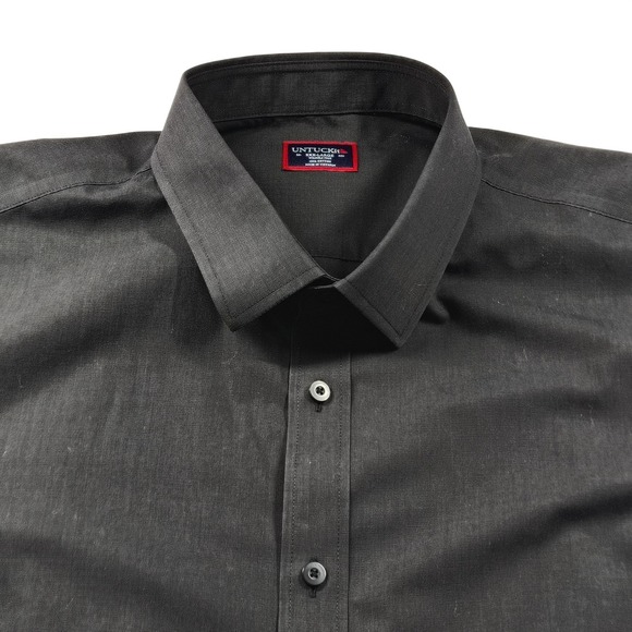 UNTUCKit Other - UNTUCKit‎ Black Stone WF Button Down Shirt Mens XXXL Black 100% Cotton 31360